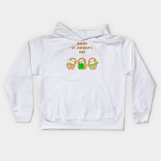 Happy St. Patrick’s Day Sloths Kids Hoodie